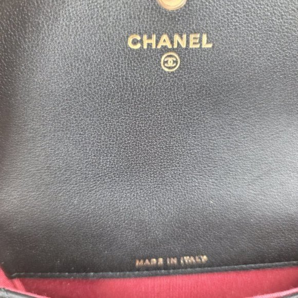 Chanel Mini Clutch Bag Flap Card Holder with pearls chain NEW - Picture 7 of 14